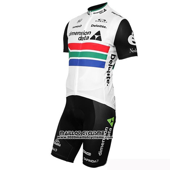 2019 Maillot Ciclismo Dimension Data Champion Afrique Du Sud Manches Courtes et Cuissard